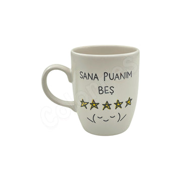 Sana Puanım 5 - Oval Krem Kupa