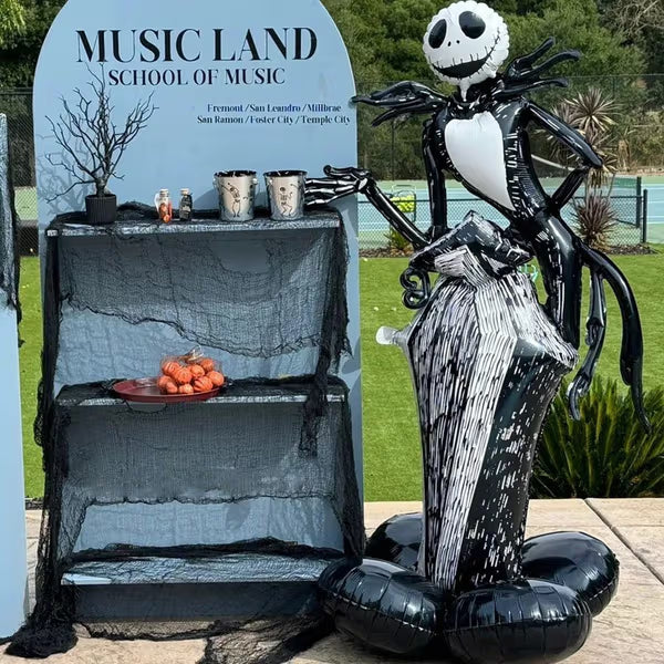 Jack Skellington 170cm Ayaklı Folyo Balon - Noel Gecesi Kabusu
