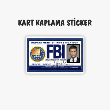 Dean Winchester FBI Kredi Kartı Kaplama Sticker - Supernatural