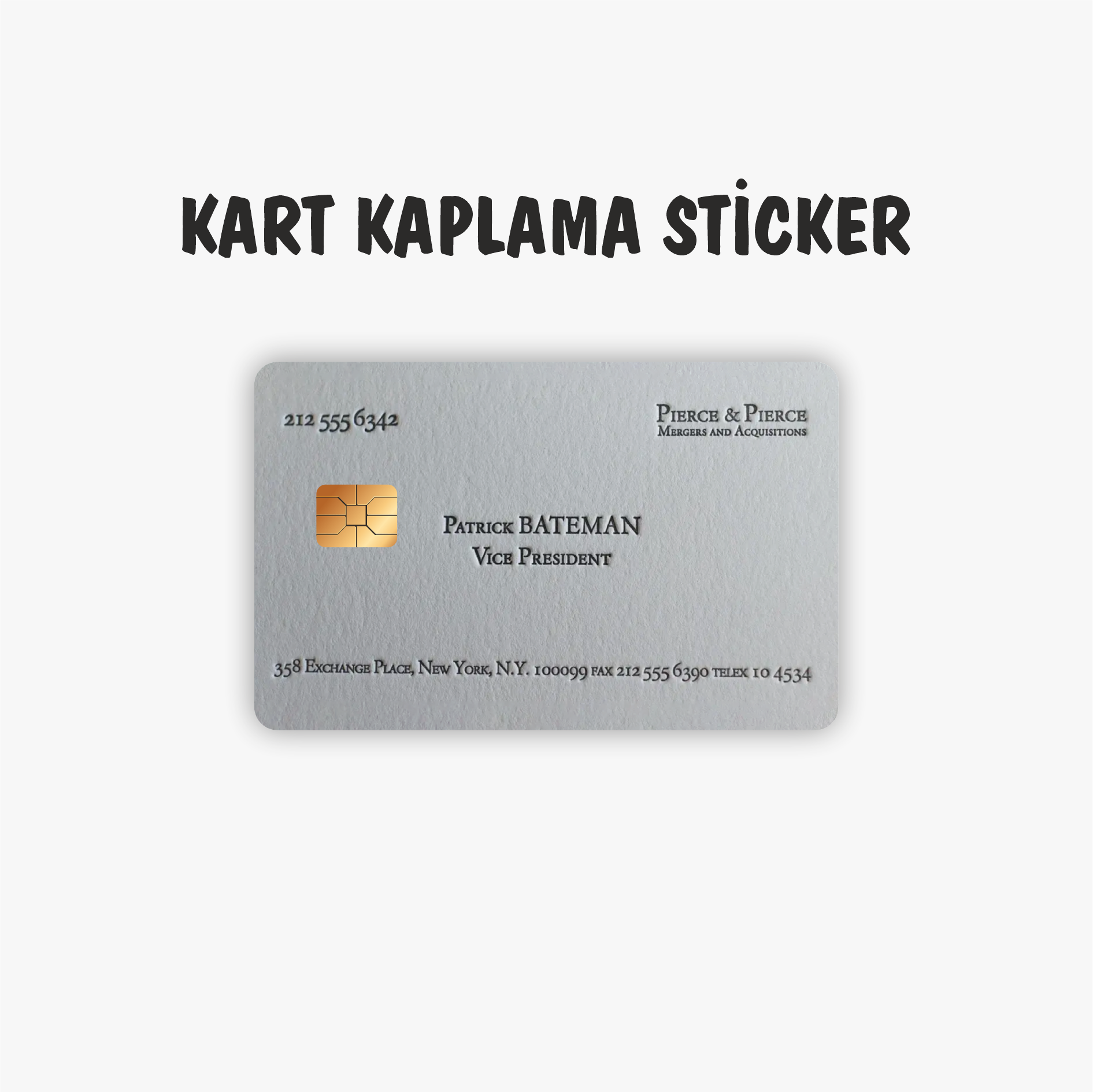 Patrick Bateman Card Kredi Kartı Kaplama Sticker