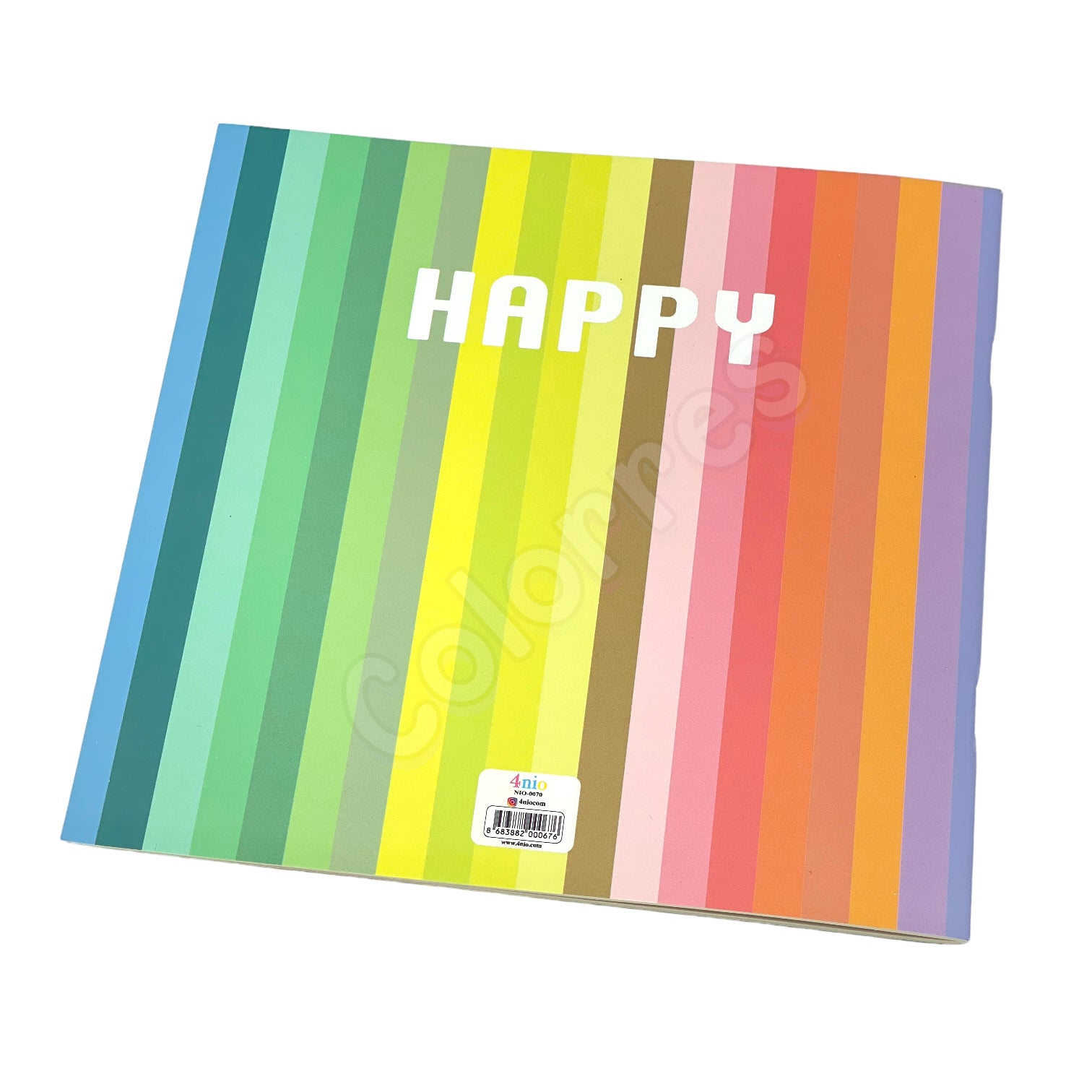 Happy Kare Defter 21x21 cm Çizgili Terzi Dikişli