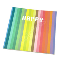 Happy Kare Defter 21x21 cm Çizgili Terzi Dikişli