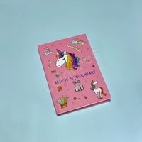 Unicorn Believe in Your Heart 20x14 cm Sert Kapaklı Defter