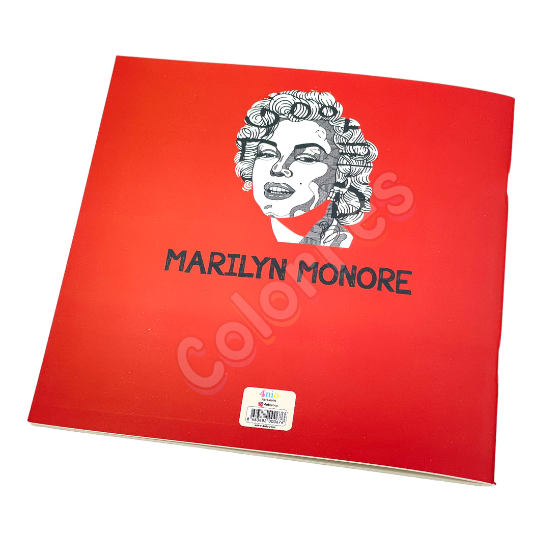 Marilyn Monroe Kare Defter 21x21 cm Çizgili Terzi Dikişli