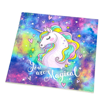 Unicorn Magical Kare Defter 21x21 cm Çizgili Terzi Dikişli