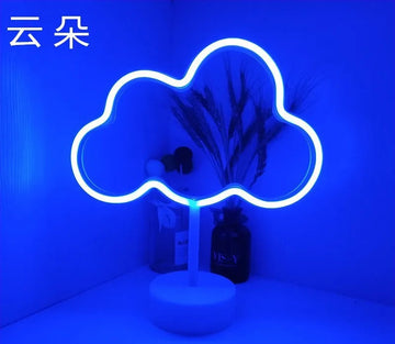 Neon Led Bulut Mavi