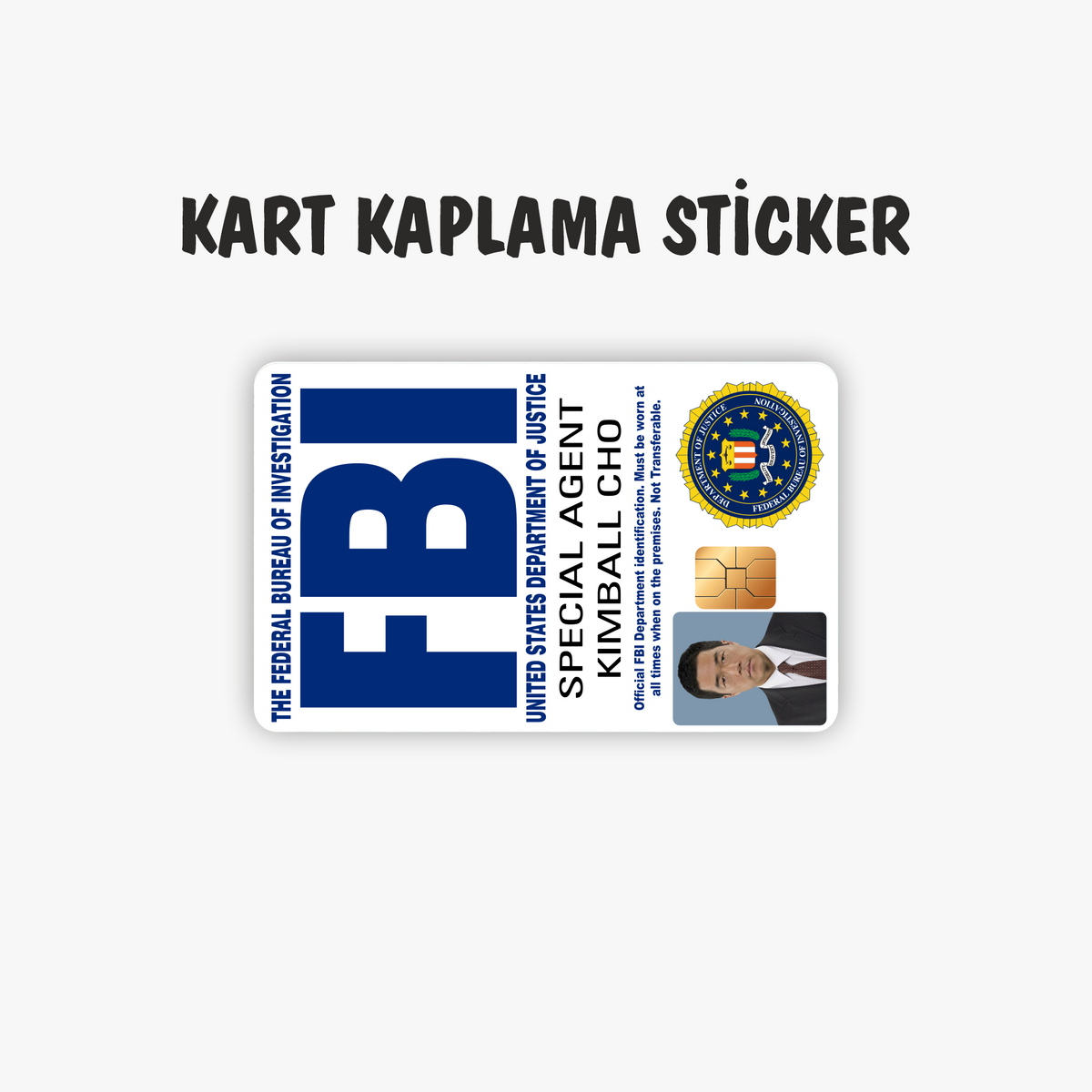 Kimball Cho FBI Kredi Kartı Kaplama Sticker - The Mentalist