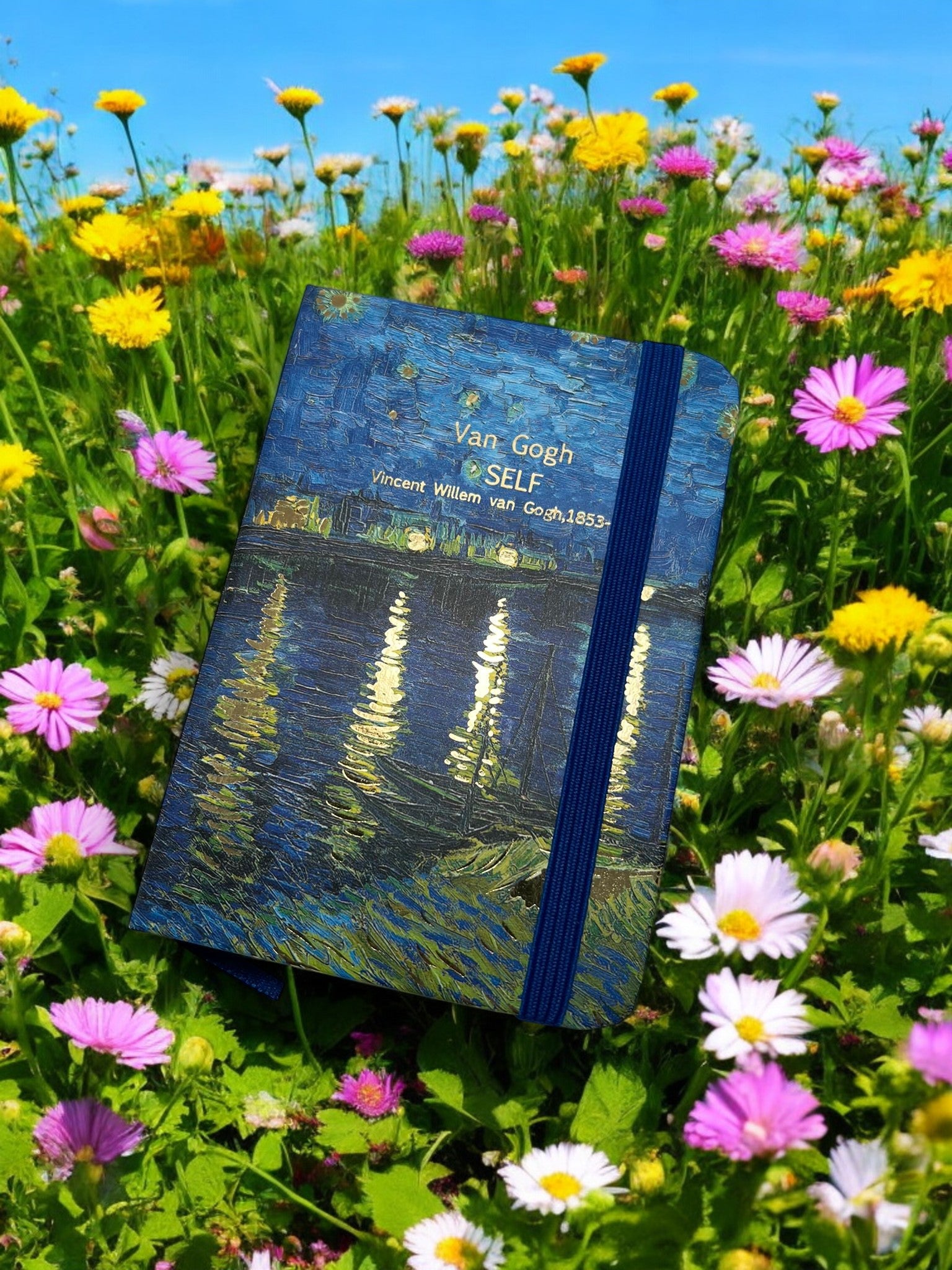 Van Gogh "Starry Night Over the Rhône" Lastikli Defter 11x7 Cm