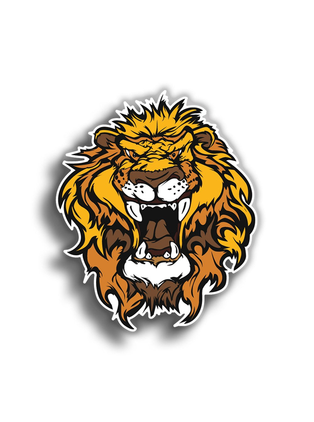 Aslan Kafası 10x8 cm Sticker