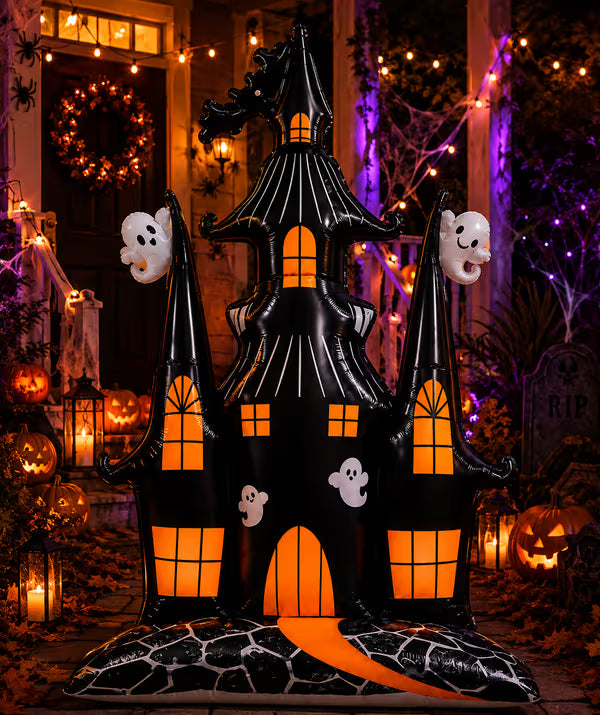 Halloween Şatosu Ayaklı Folyo Balon