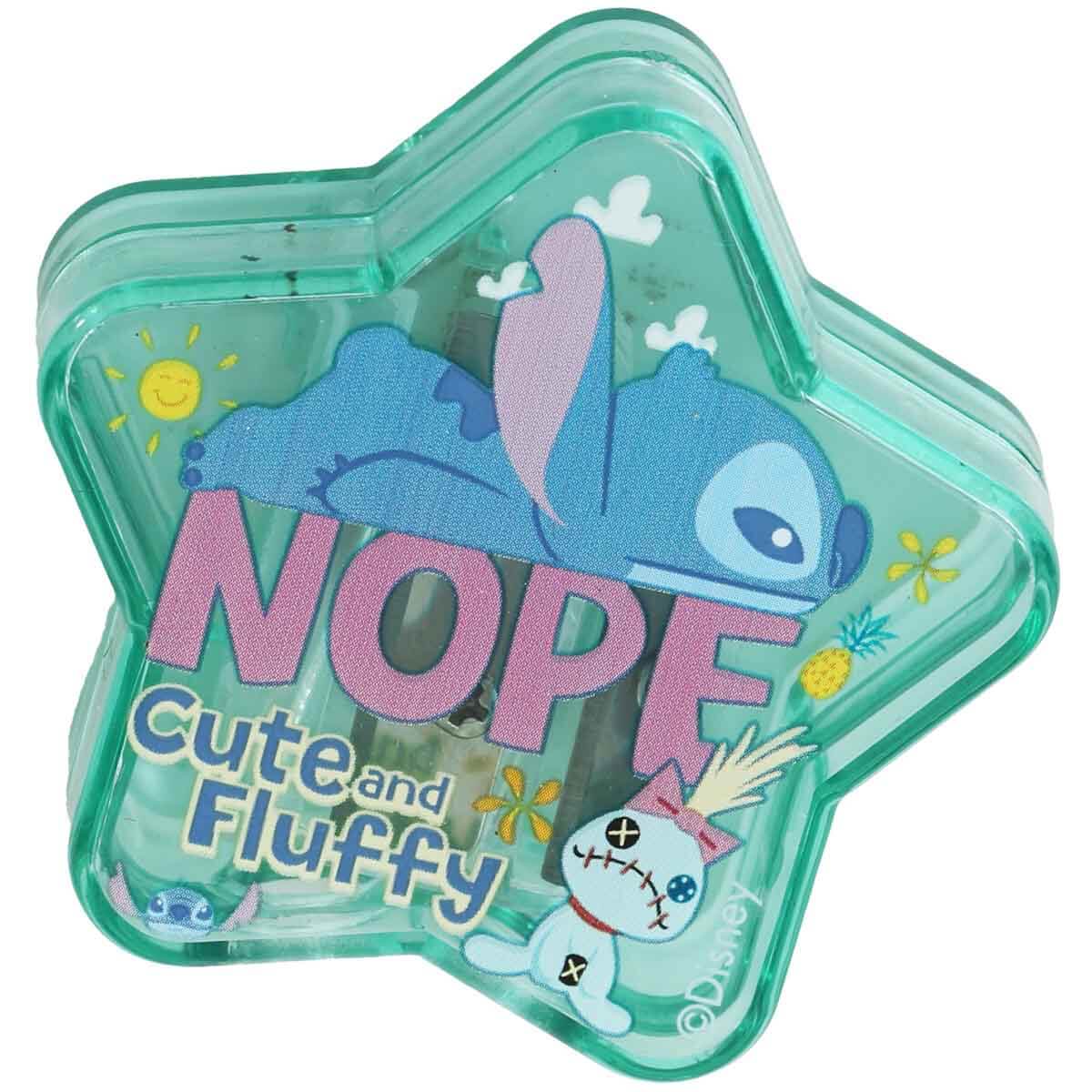 Stitch Desenli Yıldız Şekilli Hazneli Kalemtıraş