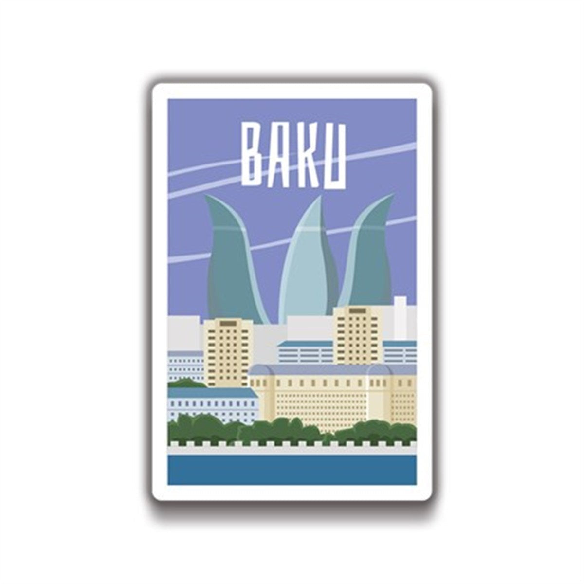 Baku 10x7 cm Sticker