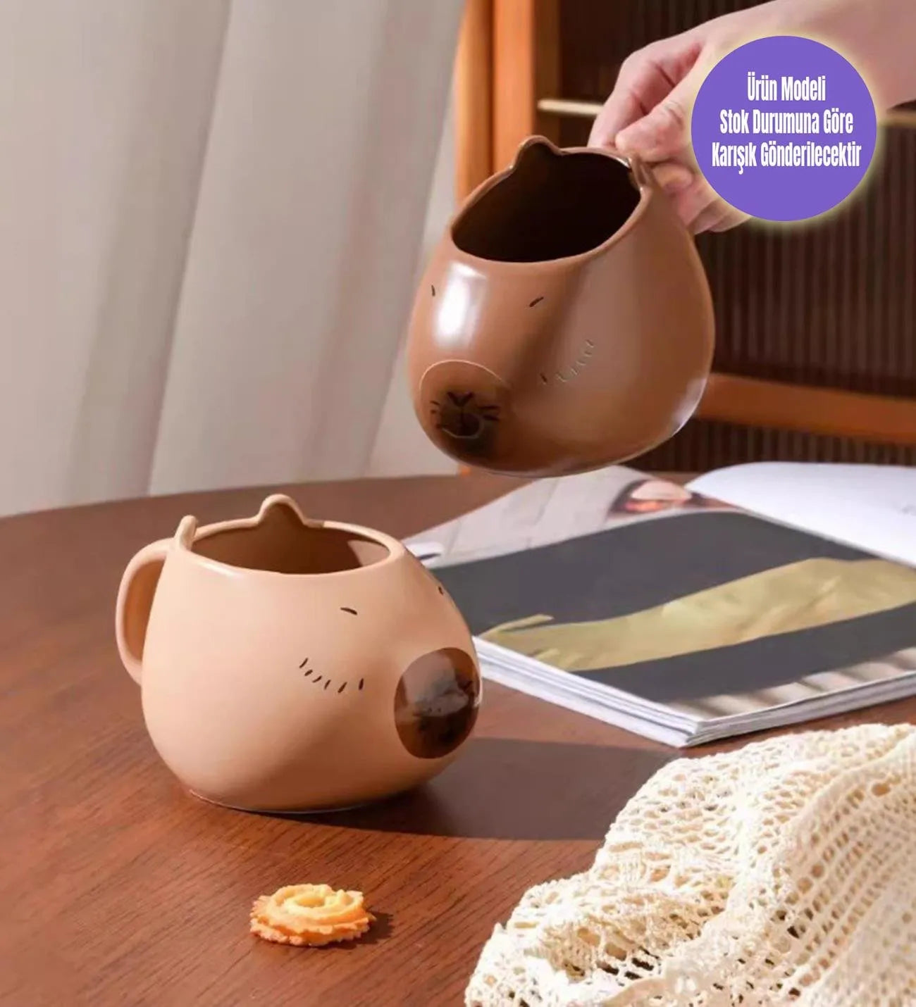 Capybara 3D Seramik Kupa Mug