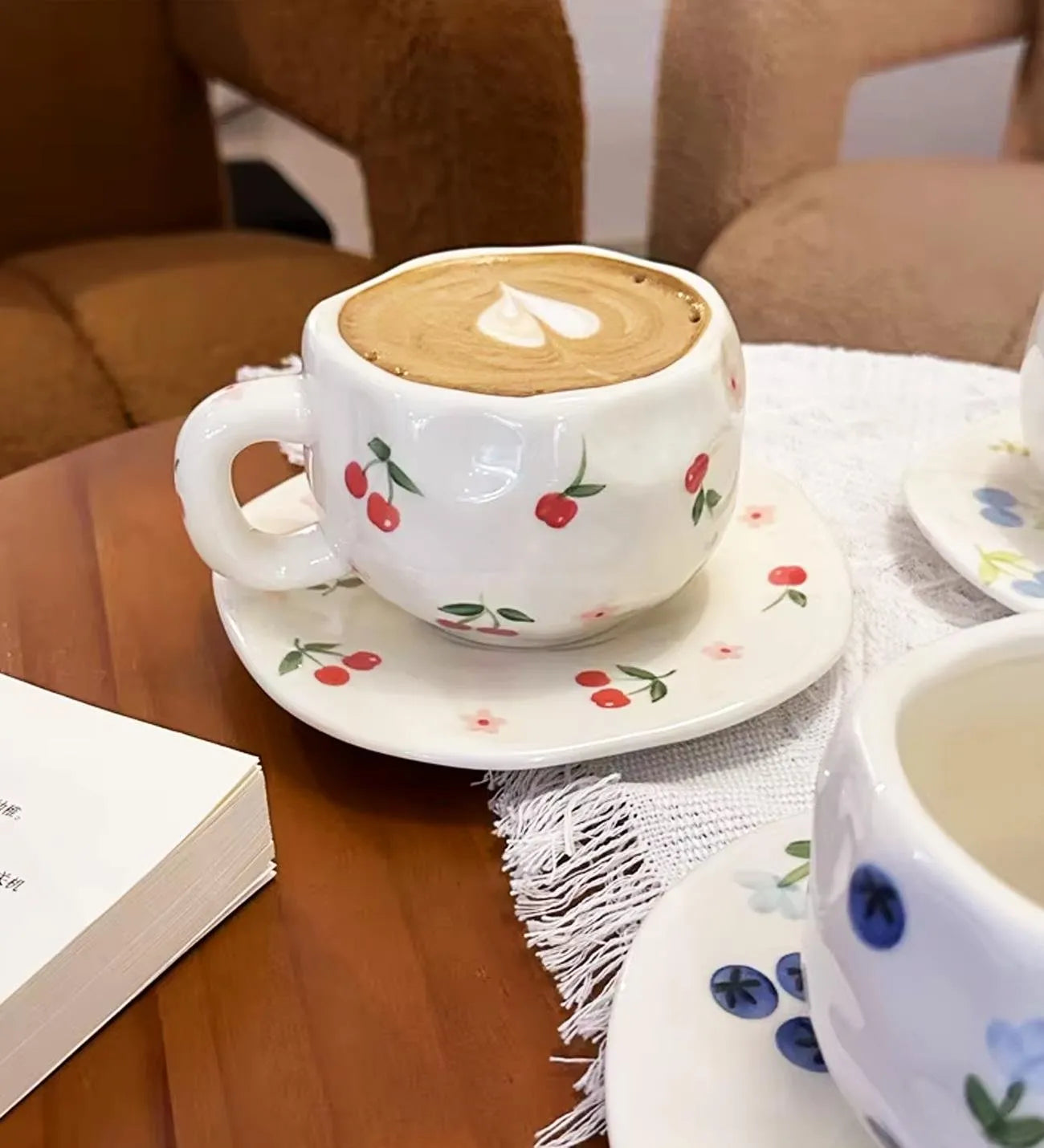 Meyve Desenli 3D Seramik Kupa Mug