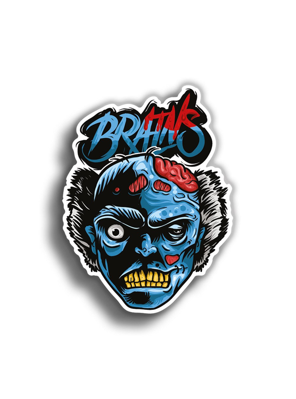 Brains 11x8 cm Sticker