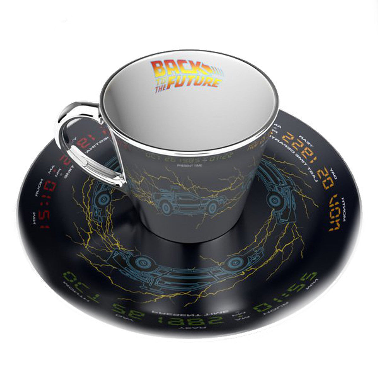 Back To The Future Aynalı Kupa ve Tabak Hediye Seti
