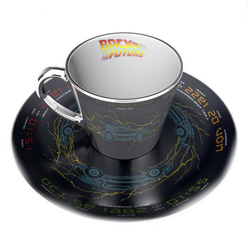 Back To The Future Aynalı Kupa ve Tabak Hediye Seti