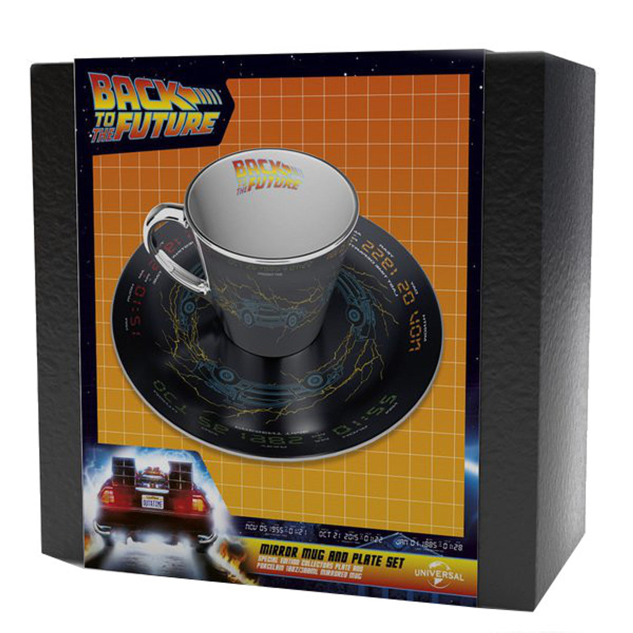 Back To The Future Aynalı Kupa ve Tabak Hediye Seti