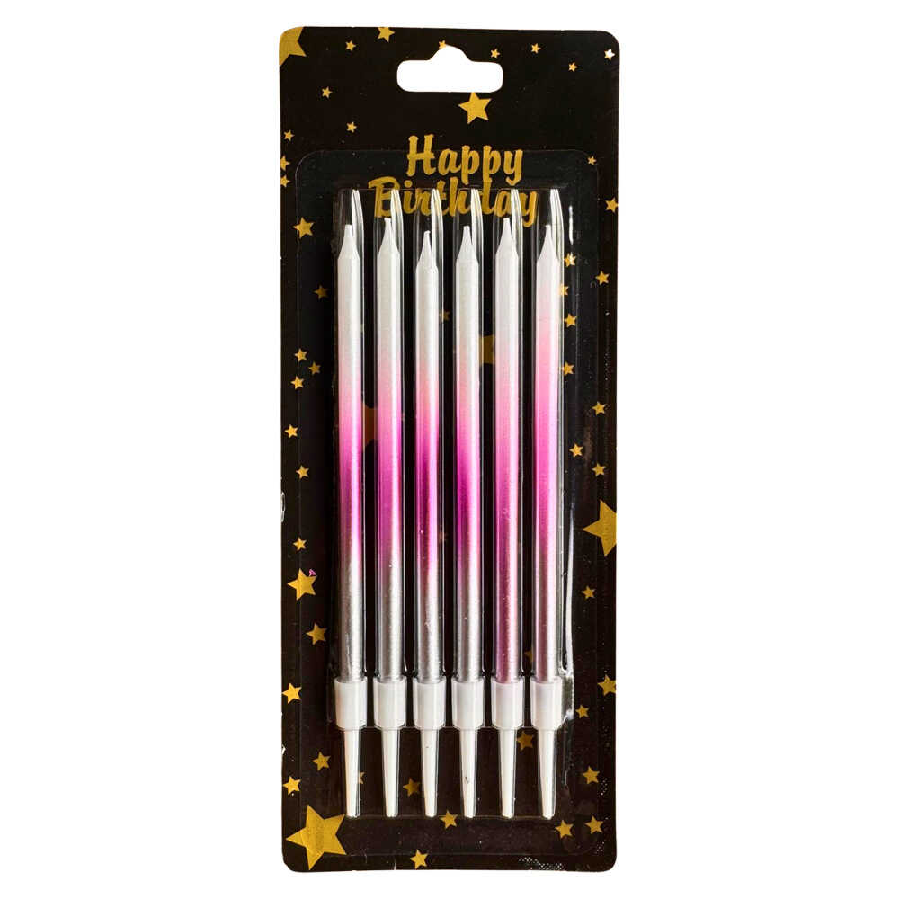 Pembe Gümüş Mum 11 cm