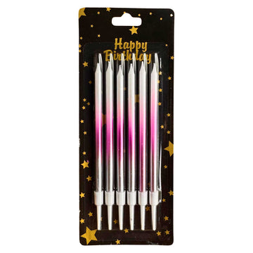 Pembe Gümüş Mum 11 cm