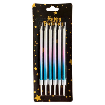 Mavi Gümüş Mum 11 cm