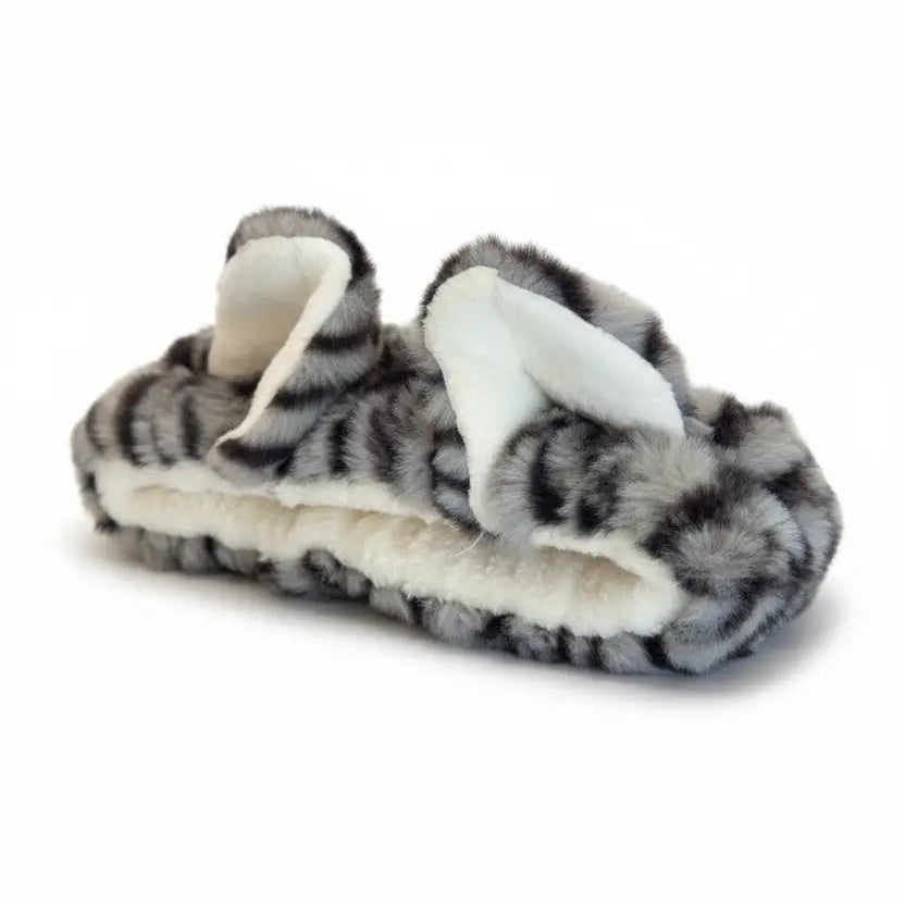 Gri Kulaklı Detaylı Peluş Saç Bandı