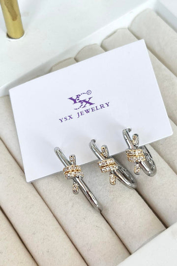 Gümüş VIP 3'lü YSX Küpe Set