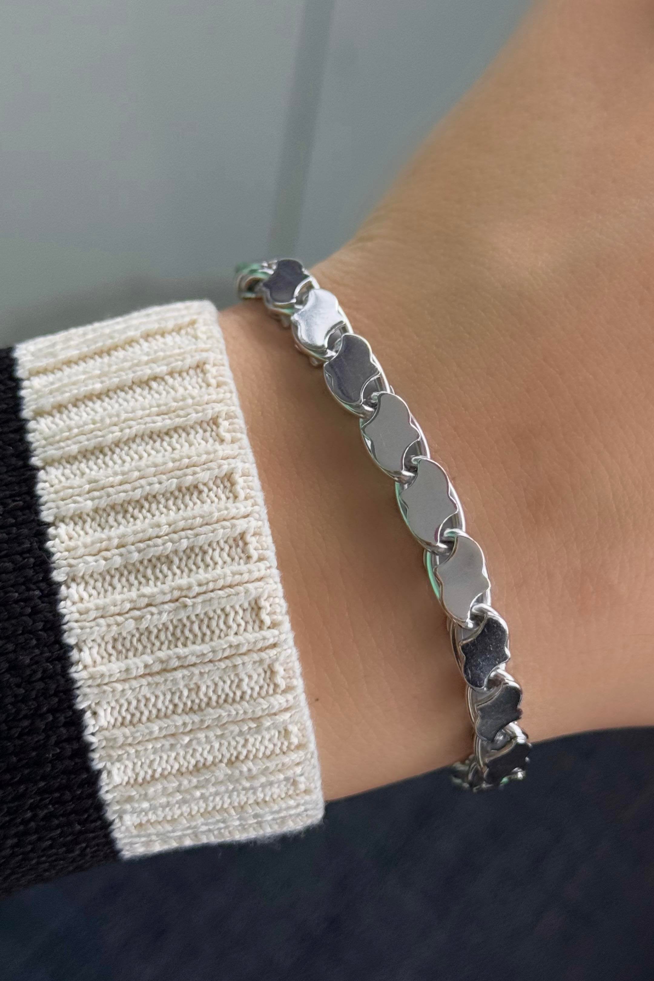 Gümüş Renk Kura Çelik Bileklik