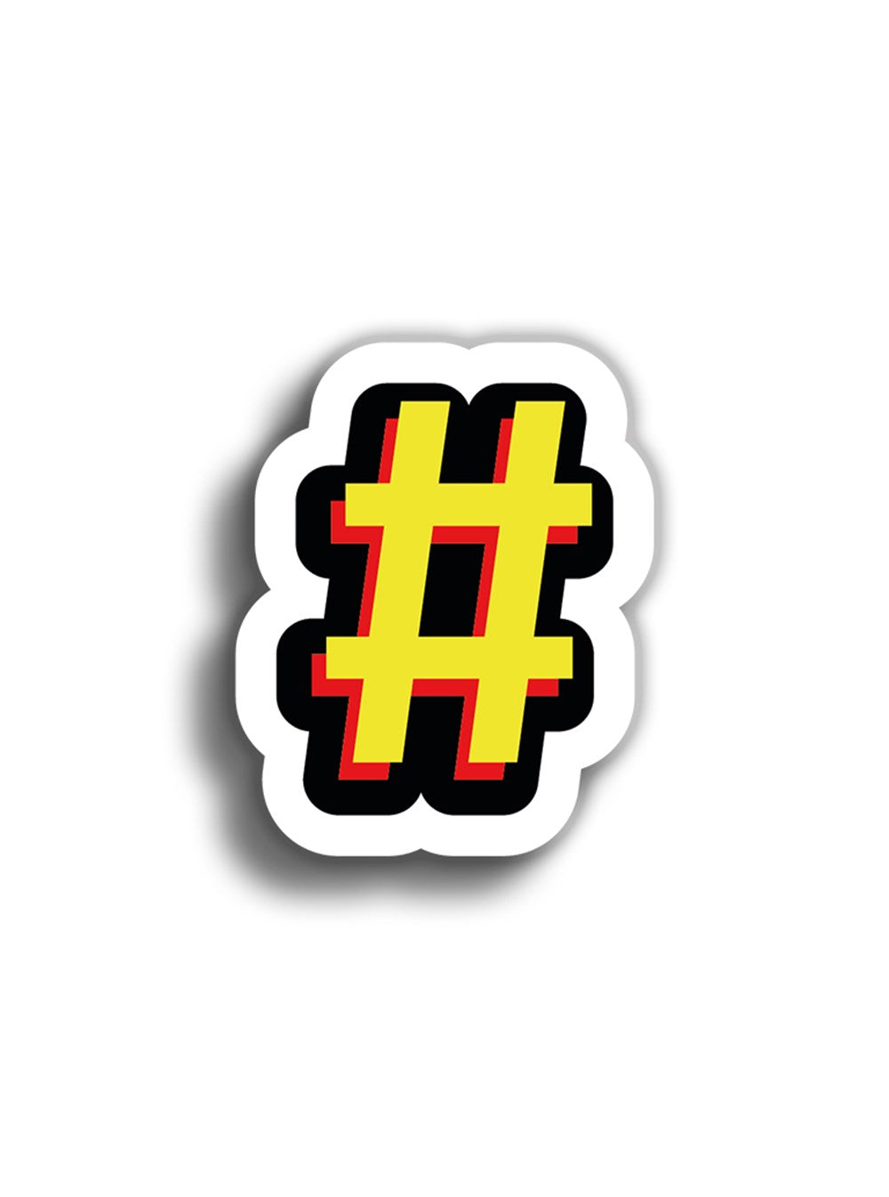 Hashtag 7x5 cm Sticker