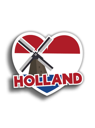 Hollanda 10x9 cm Sticker