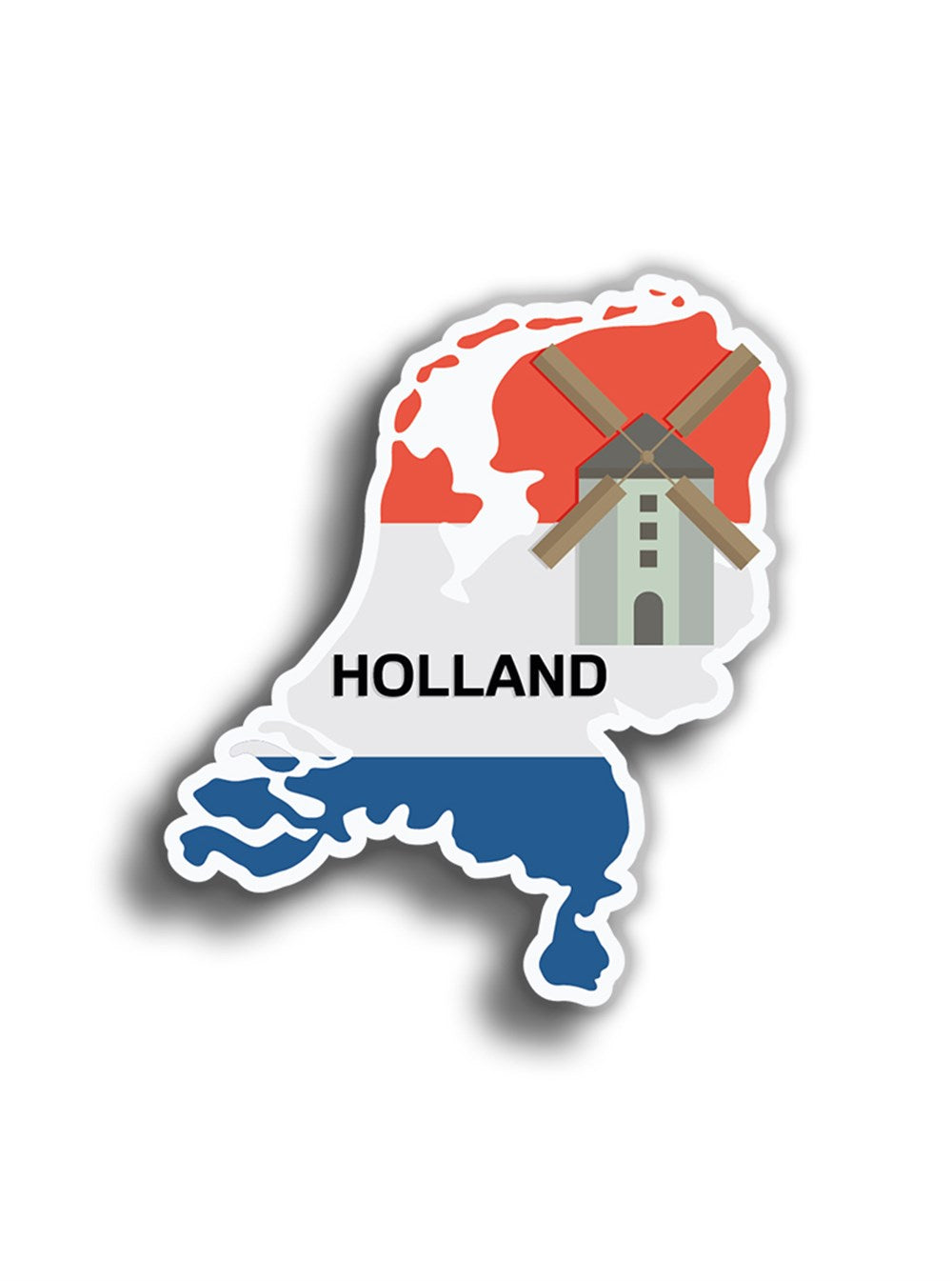 Hollanda 10x9 cm Sticker