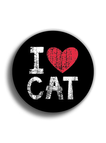 I Love Cat 9x9 cm Sticker