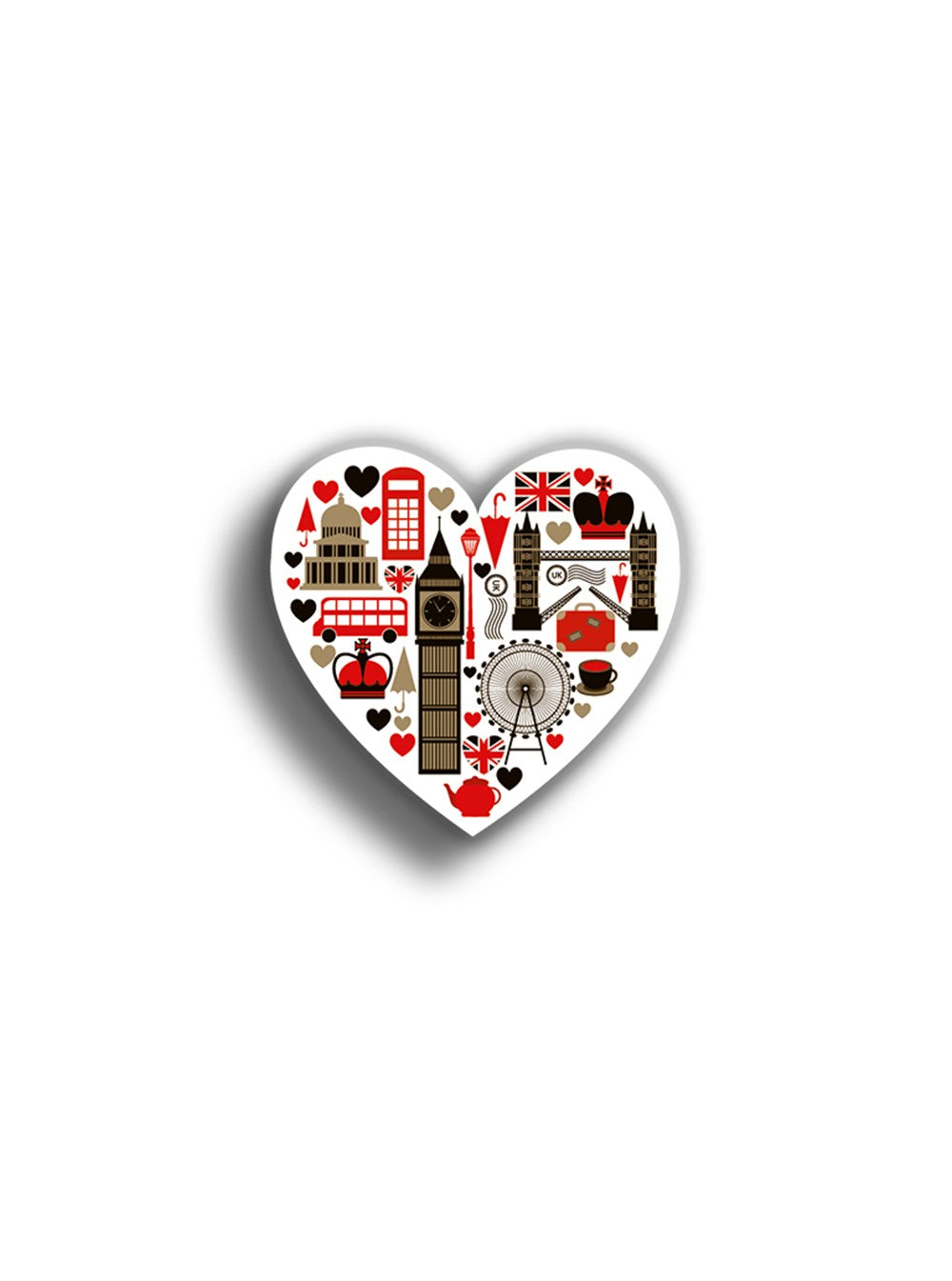 I Love London 10x10 cm Sticker