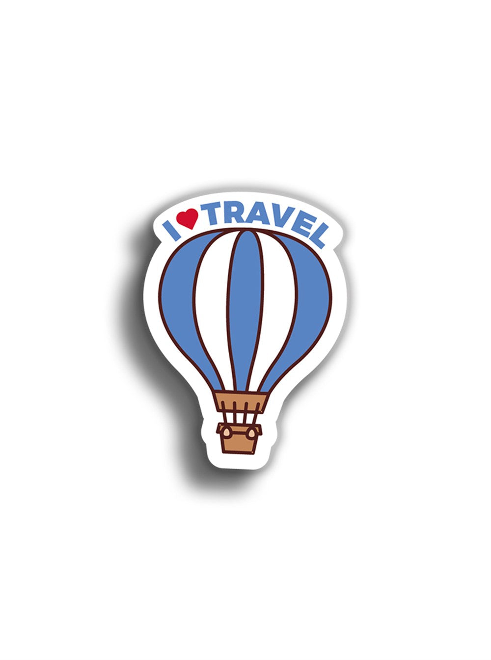 I Love Travel 11x8 cm Sticker