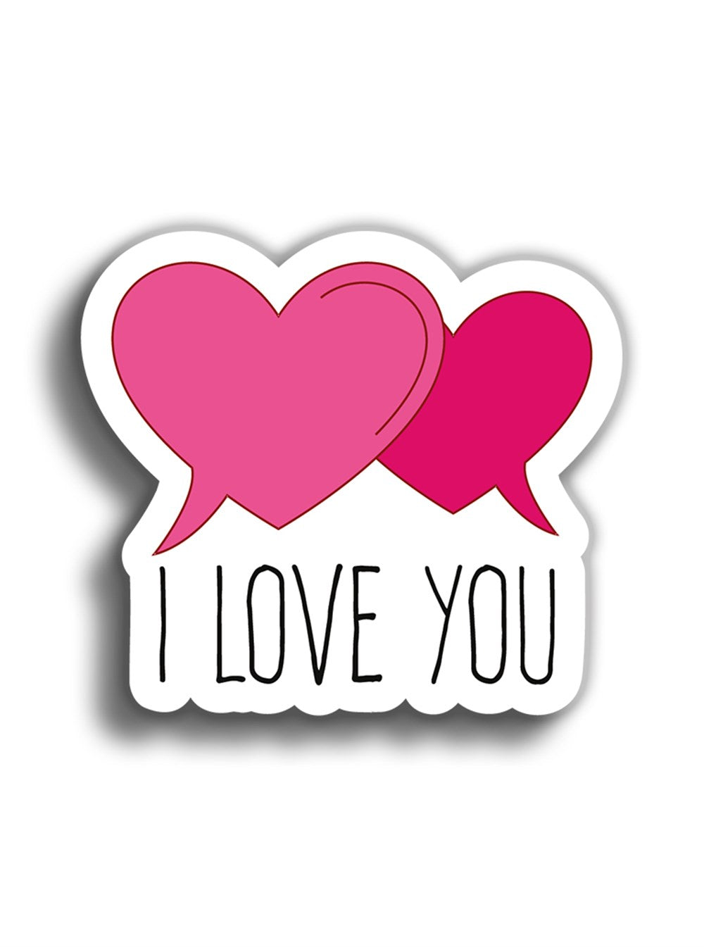 I Love You 10x9 cm Sticker