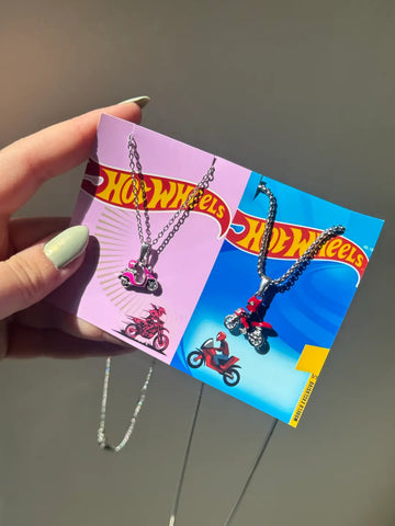 Çelik Hot Wheels Çift Kolyeleri