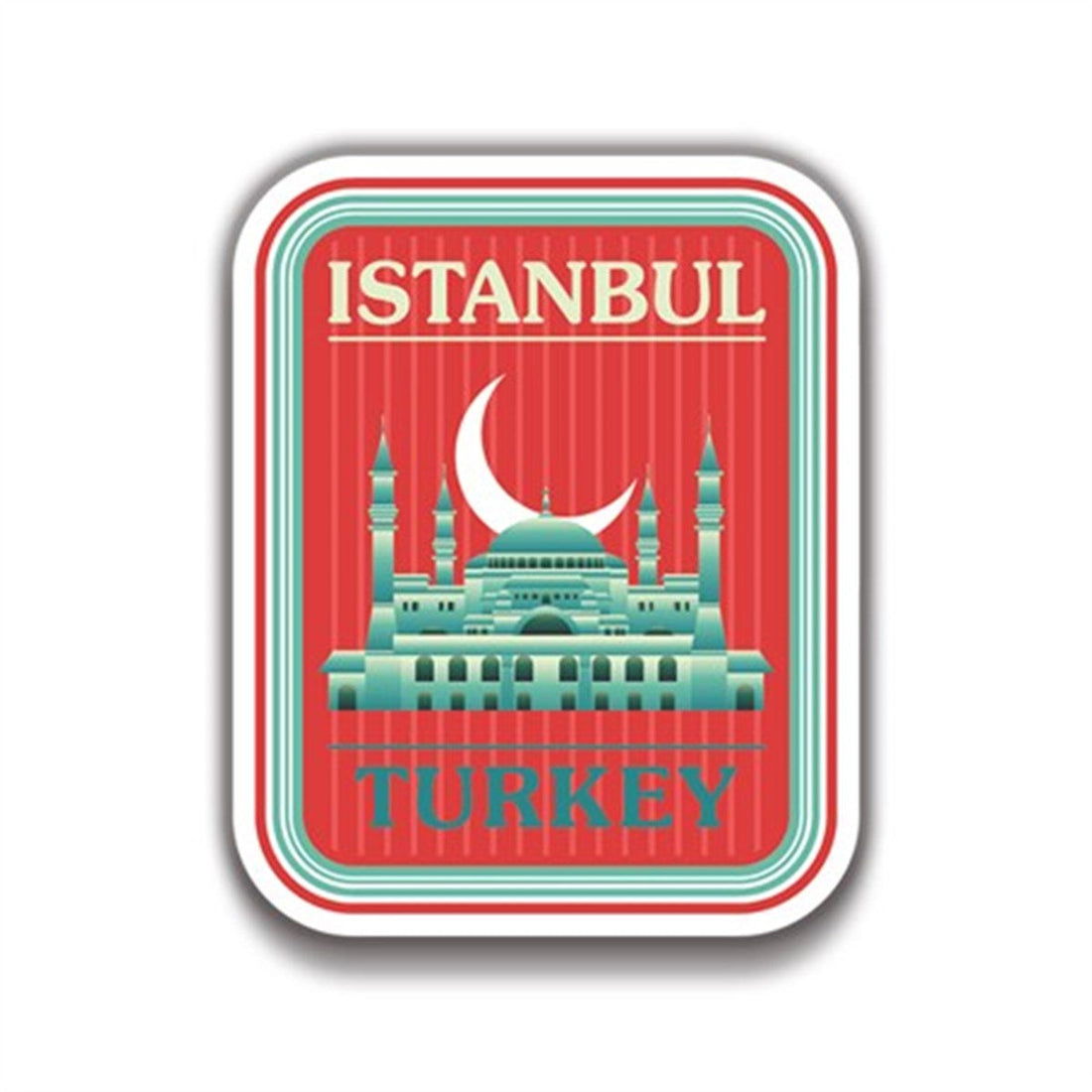 İstanbul 10x8 cm Sticker