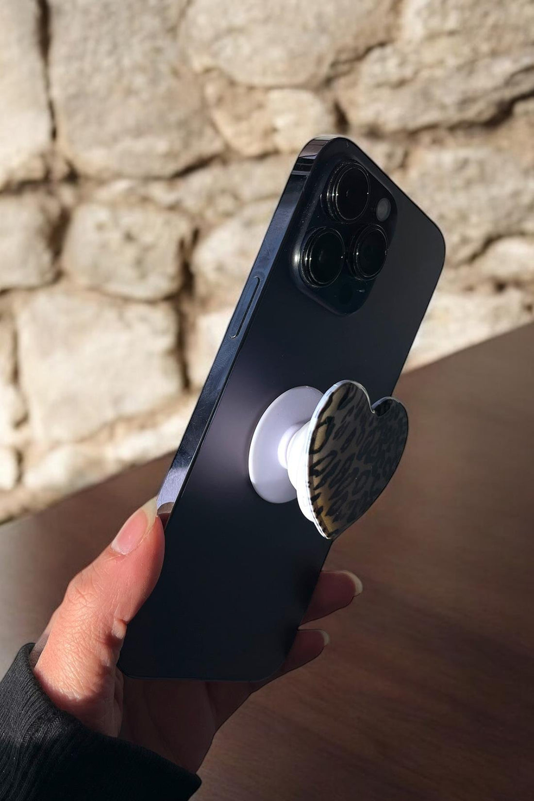 Kahve Kalp Figürlü 3D Telefon Tutacağı