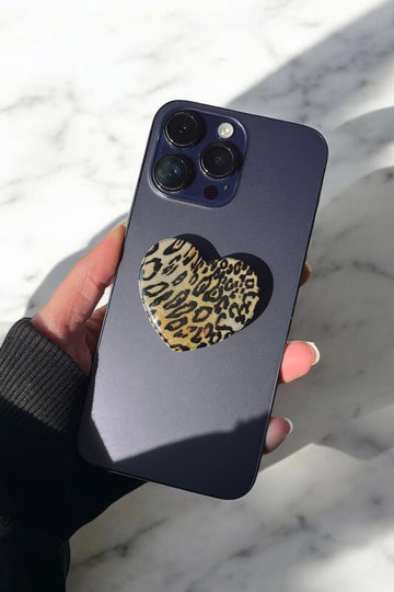 Kahve Kalp Figürlü 3D Telefon Tutacağı