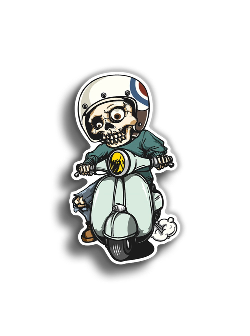 Kurukafa Motorlu 13x7 cm Sticker