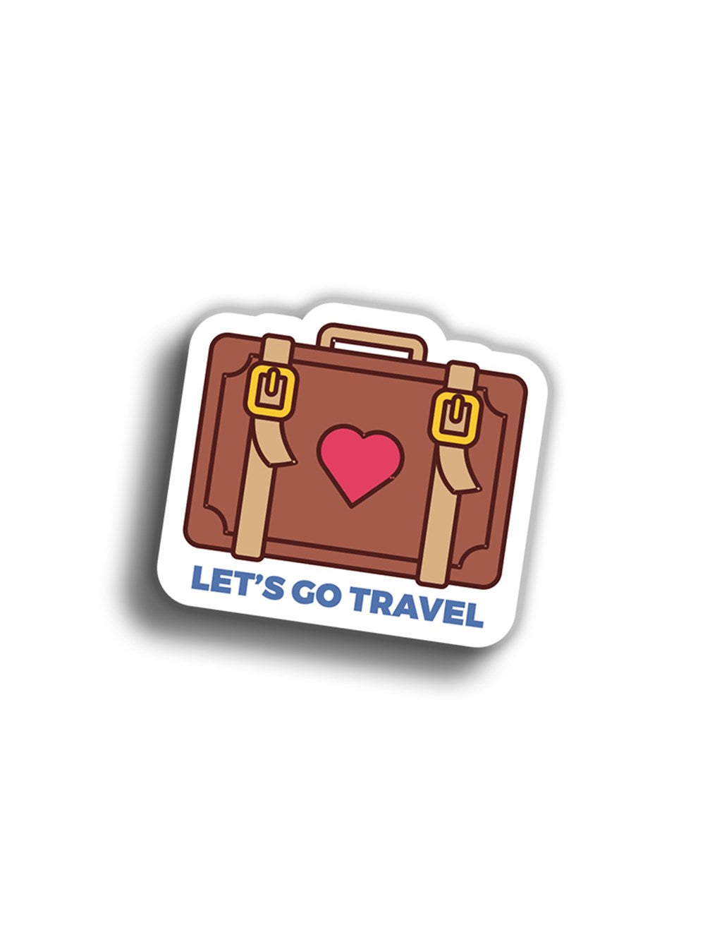 Let's Go Travel 10x9 cm Sticker