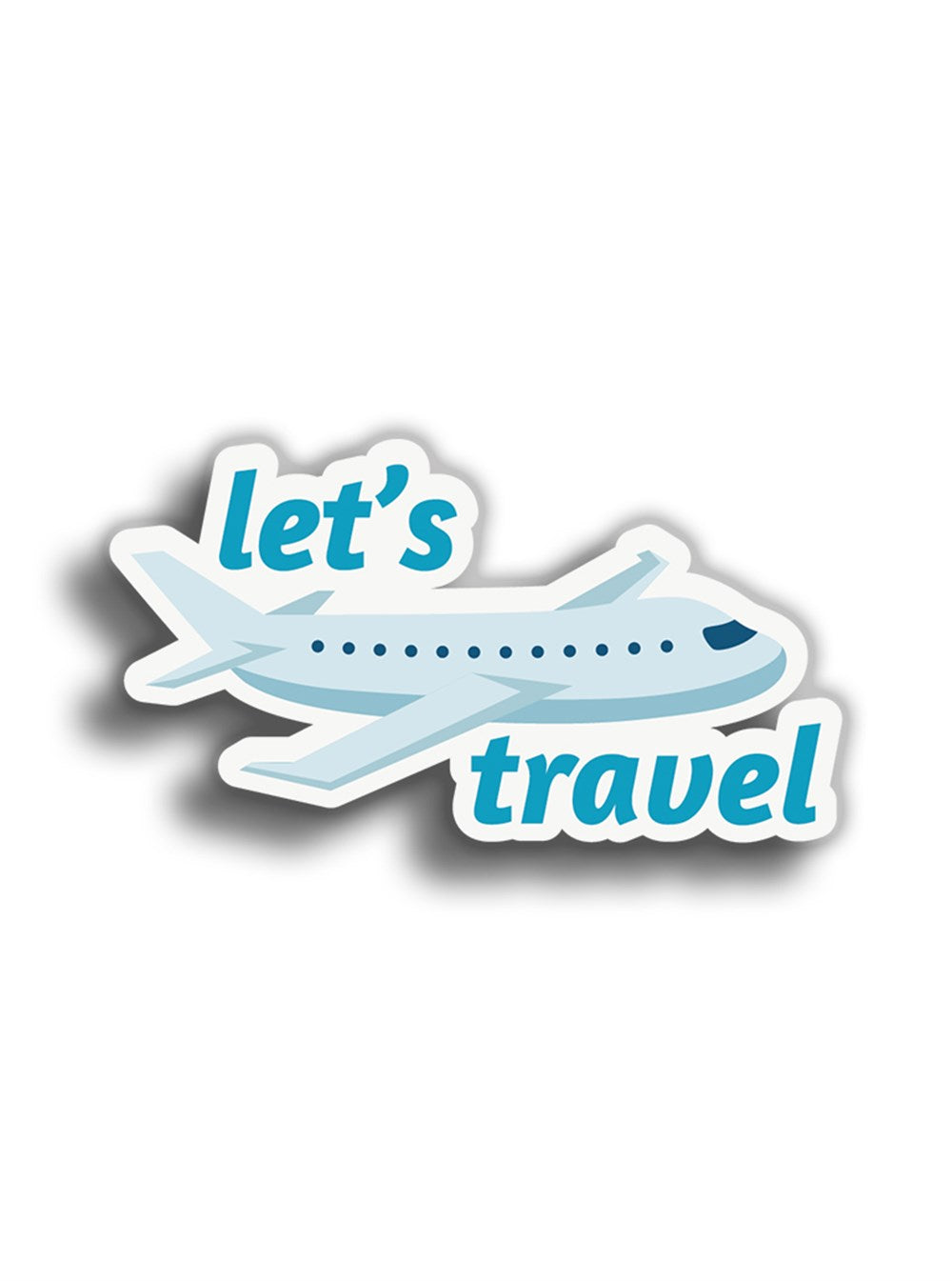 Let's Travel 11x6 cm Sticker