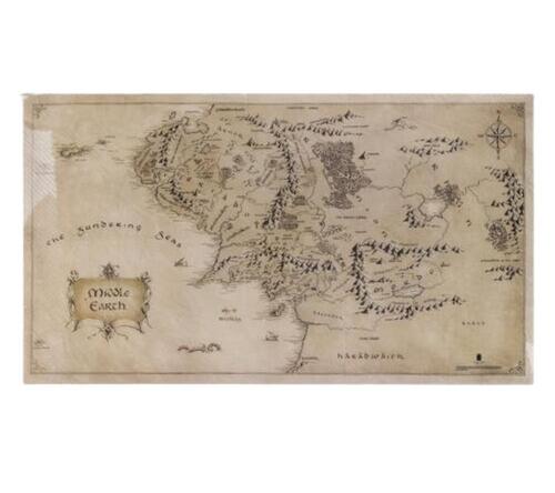 Lord of the Rings - Middle Earth Map Lisanslı Amerikan Servis Altlık