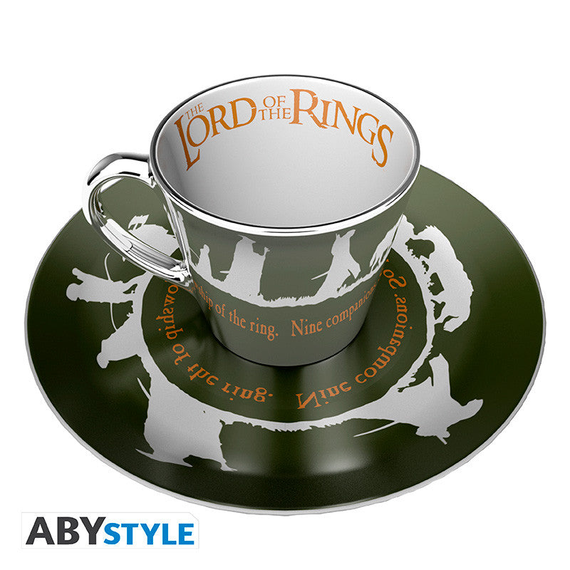 LORD OF THE RINGS - Aynalı Kupa ve Tabak Hediye Seti - Fellowship LOTR