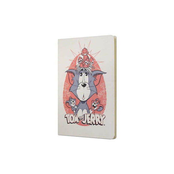 Tom & Jerry Sert Kapak Butik Defter Krem Defter