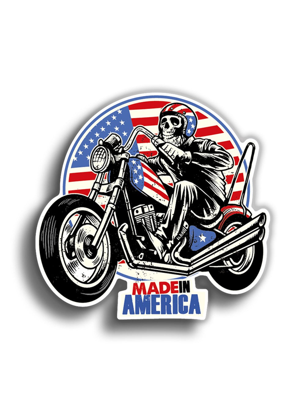 Made in America 9x9 cm Sticker