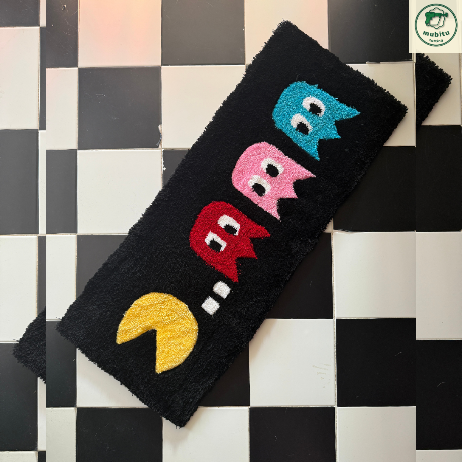 "Run Pac Run" El Yapımı Tufting Halı