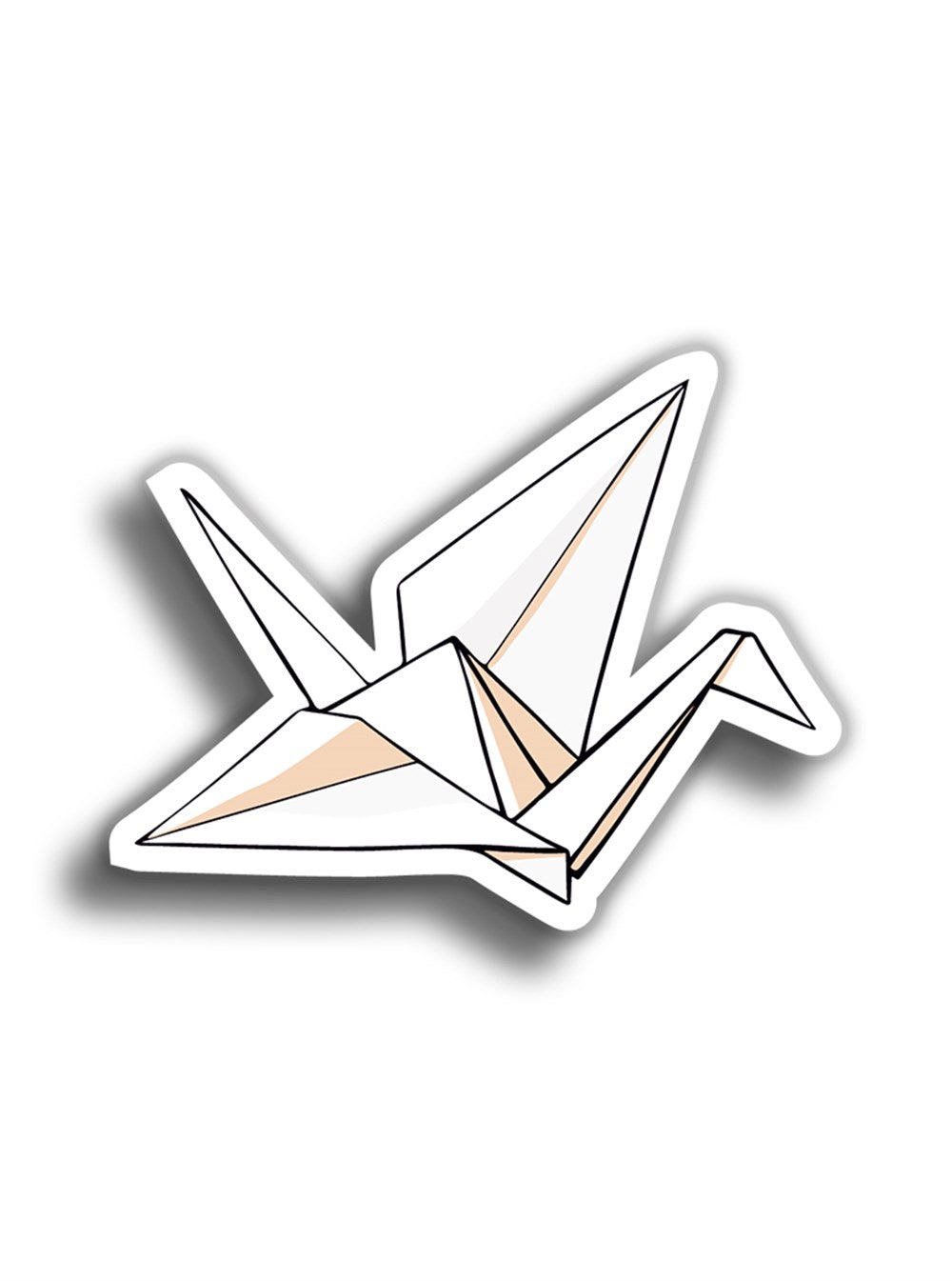 Origami 9x8 cm Sticker