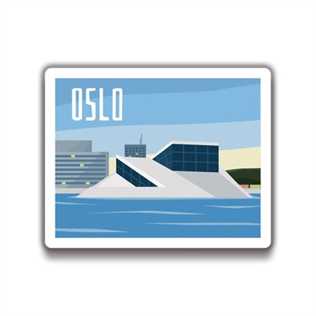 Oslo 10x8 cm Sticker