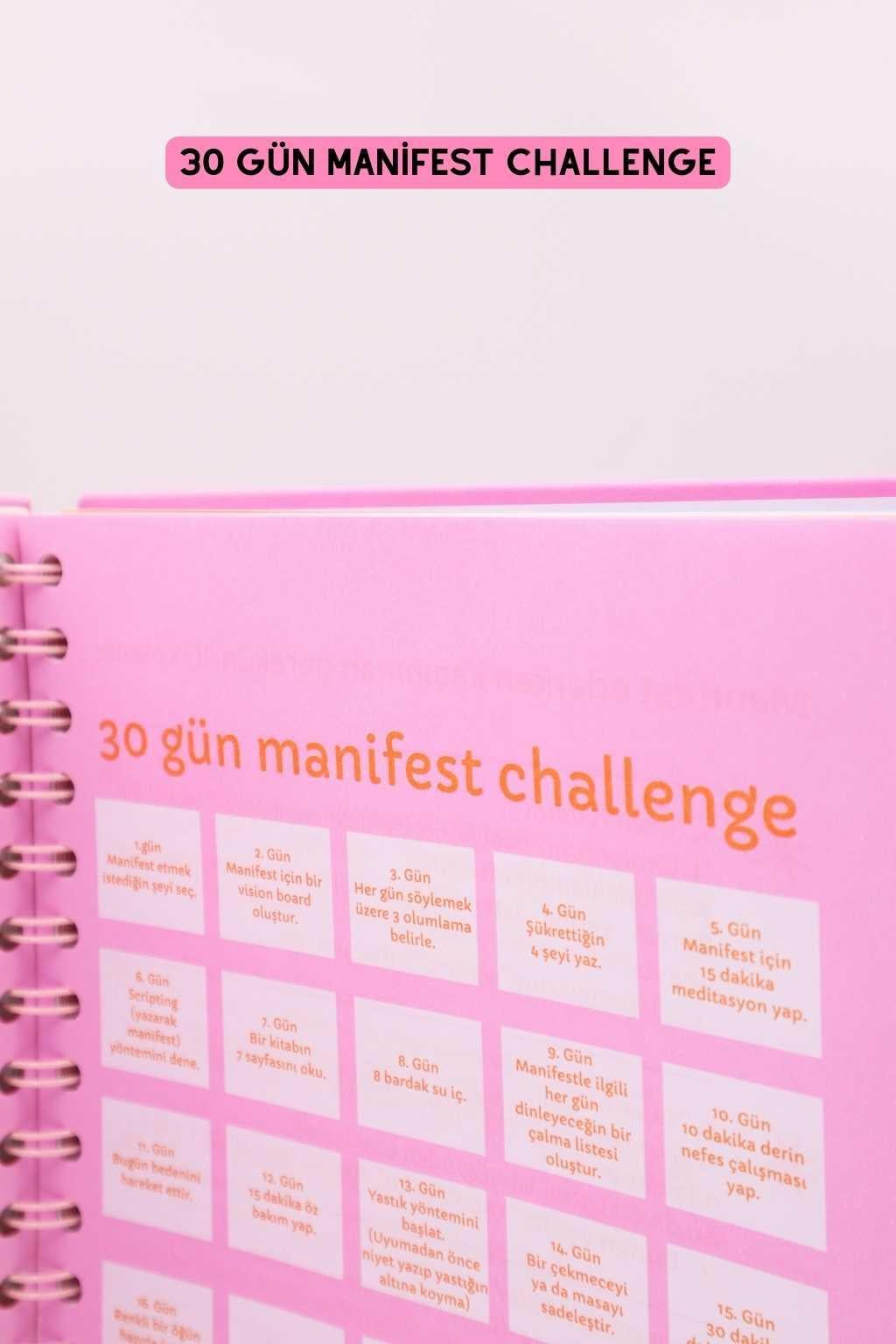 Manifest Günlüğü Ajanda Pembe